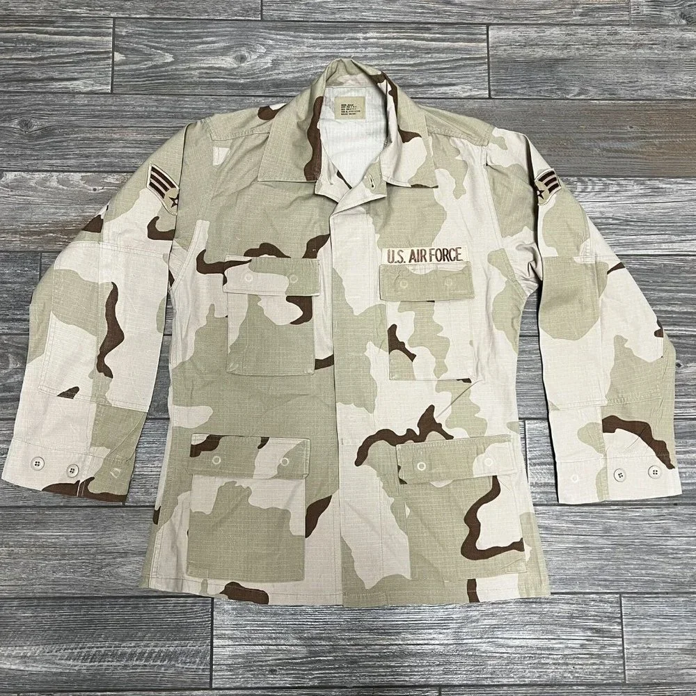 US Air Force Combat Military Coat Desert Jacket Medium Regular Camouflage Beige - Picture 1 of 16